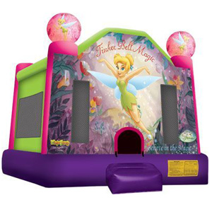 Your little pixie is sure to be amazed by this colorful and adorable Tinkerbell Bounce house.